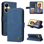 Custodia per telefono in pelle con bottone in metallo con albero della vita Skin Feel, For Realme 11 Pro / 11 Pro+, For Realme C65 4G, For Realme C55, For Realme GT Neo 5 5G / GT3