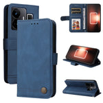 Custodia per telefono in pelle con bottone in metallo con albero della vita Skin Feel, For Realme 11 Pro / 11 Pro+, For Realme C65 4G, For Realme C55, For Realme GT Neo 5 5G / GT3