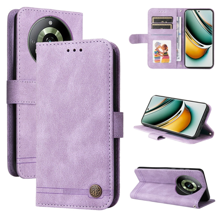Custodia in pelle con bottone per Realme C67 e 11 5G