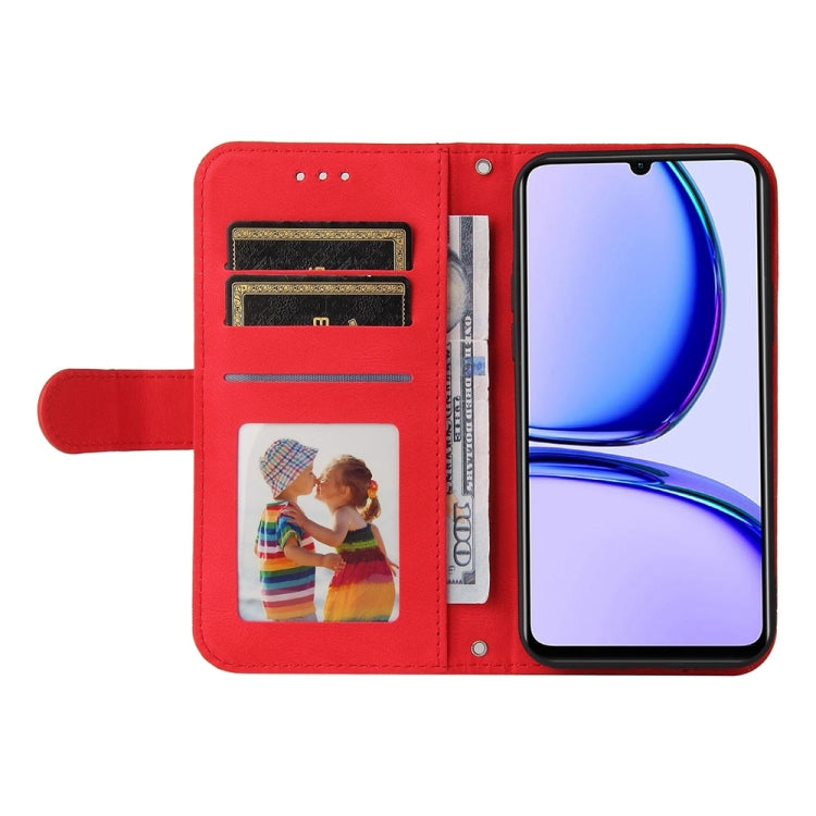 Custodia portafoglio in pelle con bottone metallo per Realme