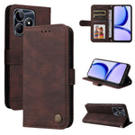 Custodia in pelle con bottone per Realme C67 e 11 5G