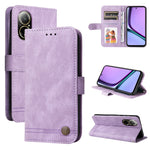 Custodia in pelle con bottone per Realme 12
