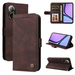Custodia in pelle con bottone per Realme 12
