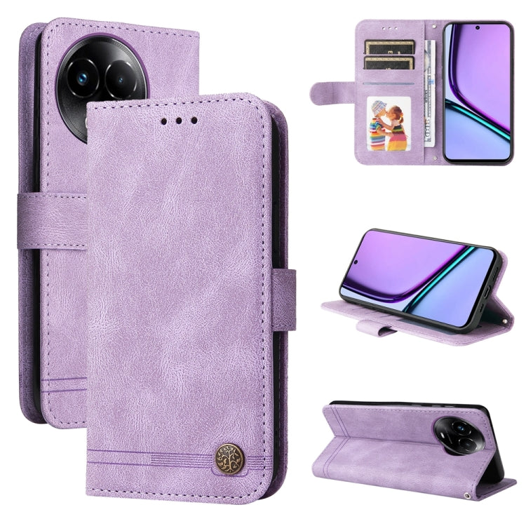 Custodia in pelle con bottone per Realme C67 e 11 5G