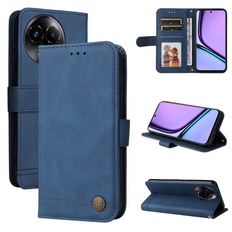 Custodia in pelle con bottone per Realme C67 e 11 5G