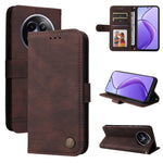 Custodia in pelle con bottone per Realme 12