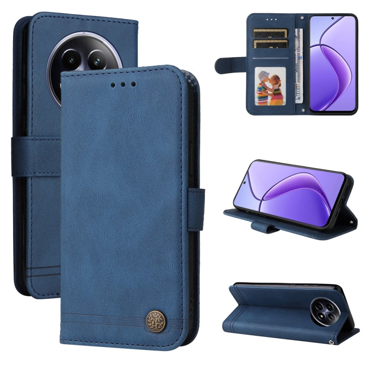 Custodia in pelle con bottone per Realme 12