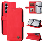 Custodia per telefono in pelle con bottone in metallo con albero della vita Skin Feel, For Realme 11 Pro / 11 Pro+, For Realme C65 4G, For Realme C55, For Realme GT Neo 5 5G / GT3