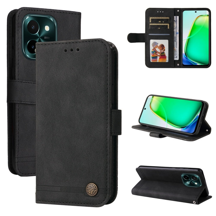Custodia in pelle con bottone per Realme 13+ e modelli
