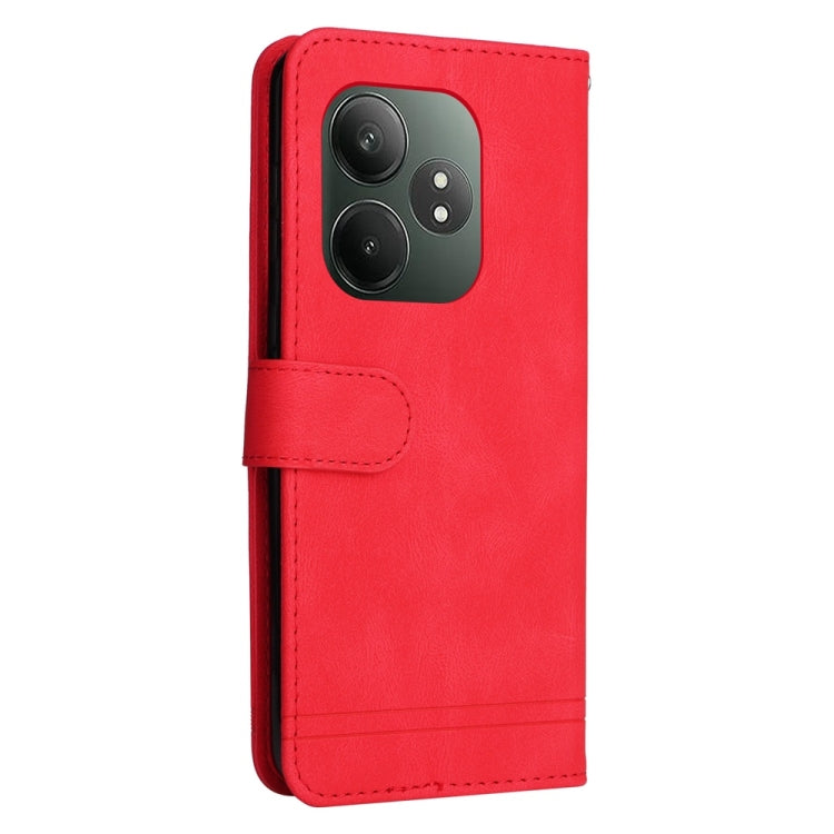 Custodia in pelle con bottone per Realme 12
