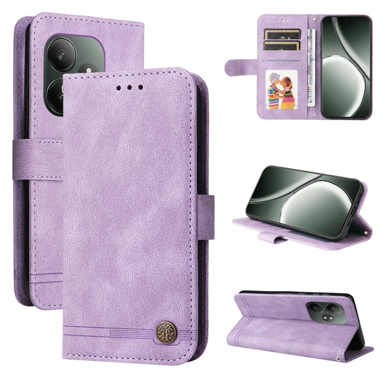 Custodia in pelle con bottone per Realme 13+ e modelli