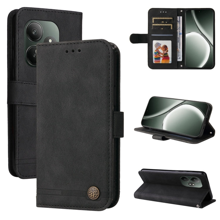 Custodia in pelle con bottone per Realme 13+ e modelli