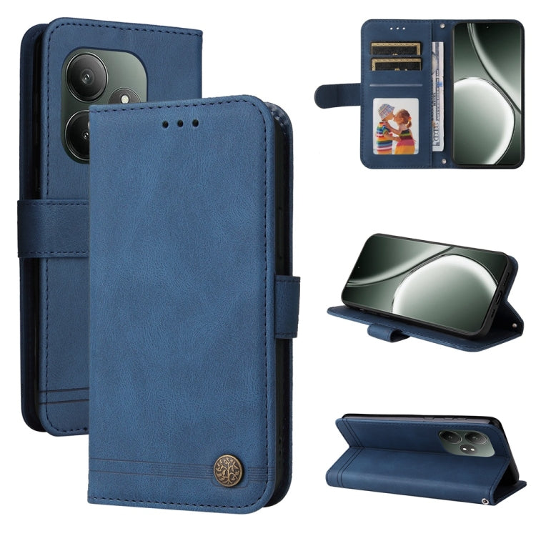 Custodia in pelle con bottone per Realme 13+ e modelli