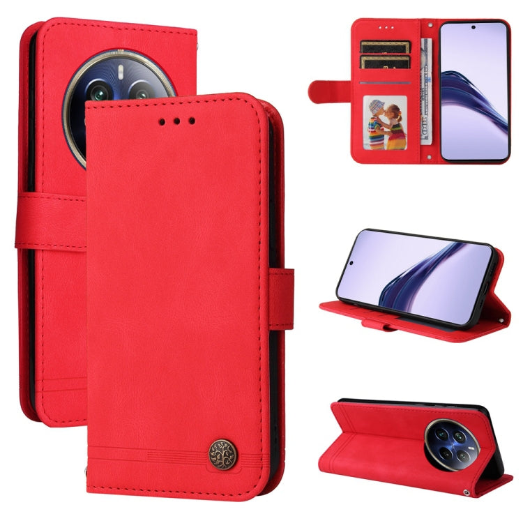 Custodia in pelle con bottone per Realme 13+ e modelli