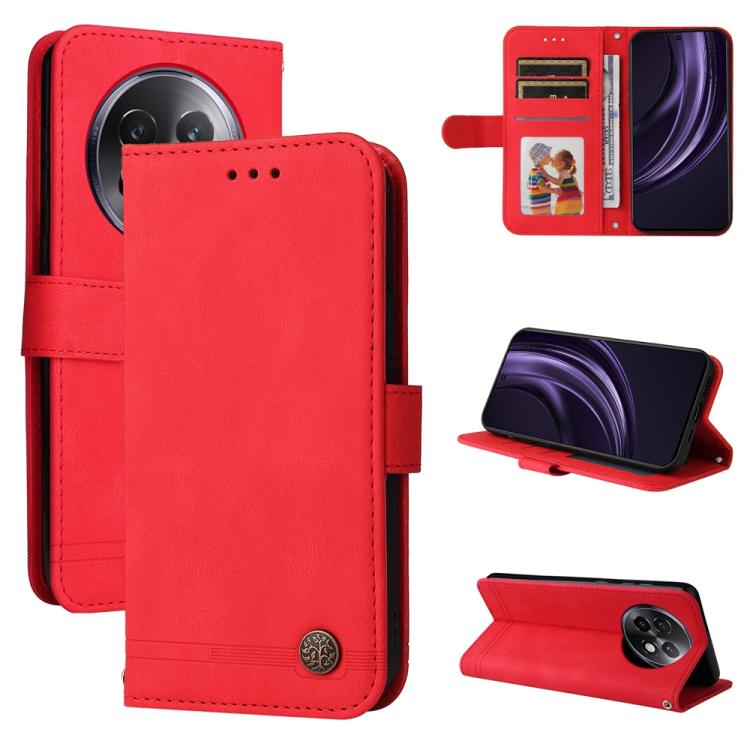 Custodia in pelle con bottone per Realme 13+ e modelli