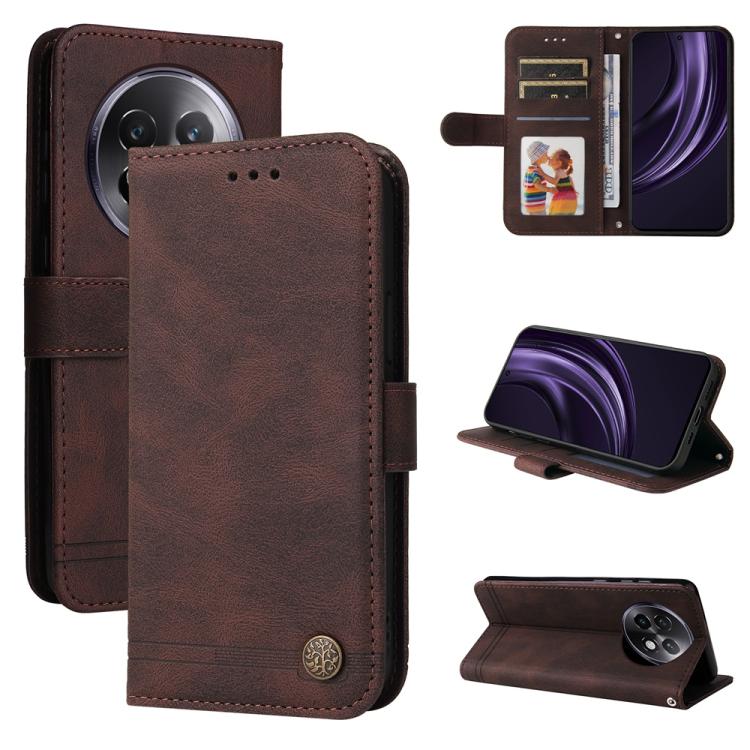 Custodia in pelle con bottone per Realme 13+ e modelli