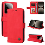 Custodia per telefono in pelle con bottone in metallo con albero della vita Skin Feel, For Realme 14 Global, For Realme 14 Pro+ Global, For Realme 14 Pro Global, For Realme GT 7 Pro