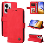 Custodia per telefono in pelle con bottone in metallo con albero della vita Skin Feel, For Realme 14 Global, For Realme 14 Pro+ Global, For Realme 14 Pro Global, For Realme GT 7 Pro