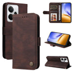 Custodia per telefono in pelle con bottone in metallo con albero della vita Skin Feel, For Realme 14 Global, For Realme 14 Pro+ Global, For Realme 14 Pro Global, For Realme GT 7 Pro