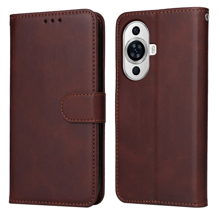 Custodia in pelle a conchiglia per Huawei nova 11 Pro
