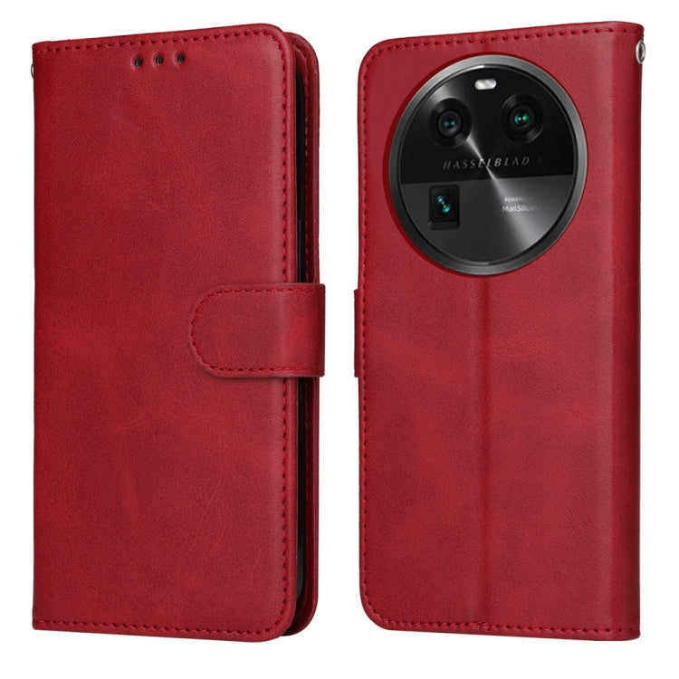 Custodia in pelle a conchiglia per OPPO Find X6