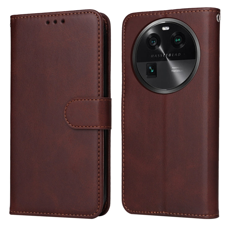 Custodia in pelle a conchiglia per OPPO Find X6