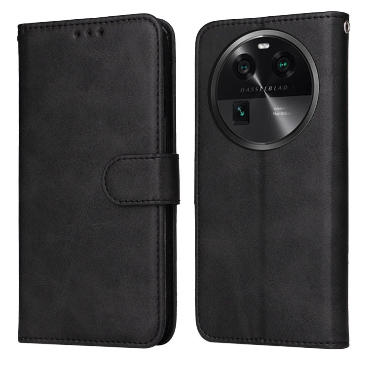 Custodia in pelle a conchiglia per OPPO Find X6