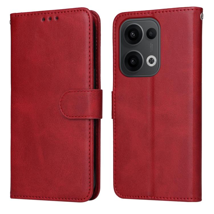 Custodia per telefono in pelle a conchiglia con struttura in vitello classico, For OPPO Find X9, For OPPO A6 Pro 4G / 5G Global / F31 5G, For OPPO Find X9 Pro, For OPPO Reno13 / Reno14 / Reno14 F 5G Global