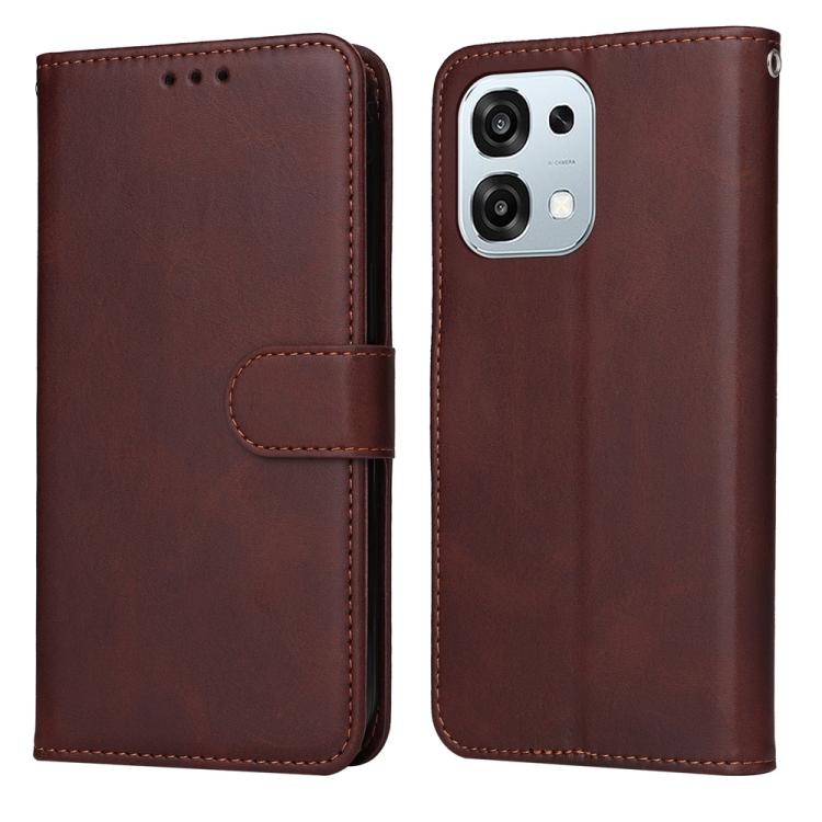Custodia per telefono in pelle a conchiglia con struttura in vitello classico, For OPPO Find X9, For OPPO A6 Pro 4G / 5G Global / F31 5G, For OPPO Find X9 Pro, For OPPO Reno13 / Reno14 / Reno14 F 5G Global