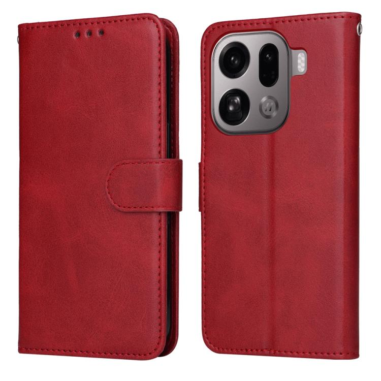 Custodia per telefono in pelle a conchiglia con struttura in vitello classico, For OPPO Find X9, For OPPO A6 Pro 4G / 5G Global / F31 5G, For OPPO Find X9 Pro, For OPPO Reno13 / Reno14 / Reno14 F 5G Global