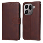 Custodia per telefono in pelle a conchiglia con struttura in vitello classico, For OPPO Find X9, For OPPO A6 Pro 4G / 5G Global / F31 5G, For OPPO Find X9 Pro, For OPPO Reno13 / Reno14 / Reno14 F 5G Global