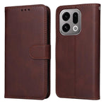 Custodia per telefono in pelle a conchiglia con struttura in vitello classico, For OPPO Find X9, For OPPO A6 Pro 4G / 5G Global / F31 5G, For OPPO Find X9 Pro, For OPPO Reno13 / Reno14 / Reno14 F 5G Global