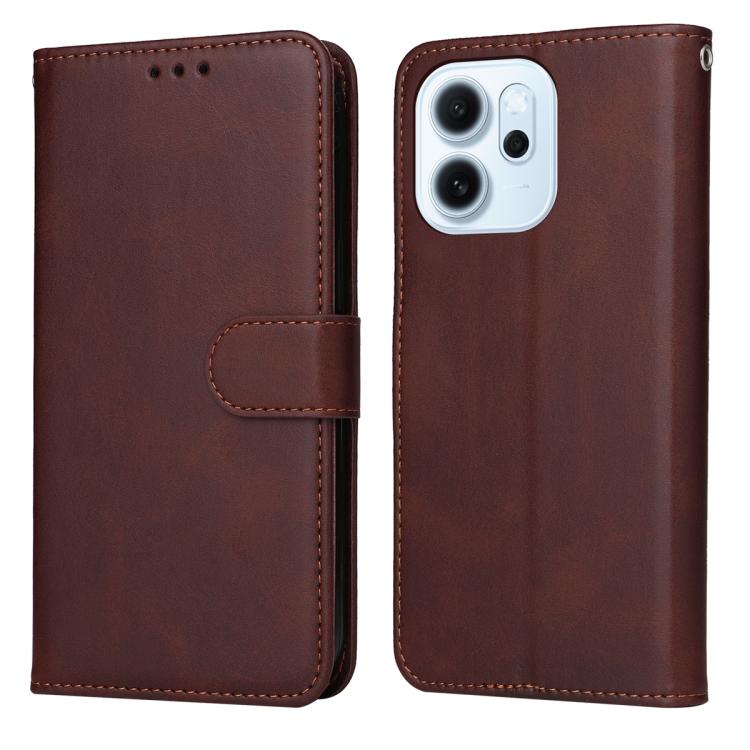 Custodia per telefono in pelle a conchiglia con struttura in vitello classico, For OPPO F33 Pro 5G, For OPPO Reno15 F 5G, For OPPO Reno15 5G Global / Reno 15c 5G, For OPPO A6 4G / 5G / A6x 5G Global