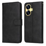 Custodia per telefono in pelle a conchiglia con struttura in vitello classico, For Realme C55, For Realme GT Neo 5 5G / GT3