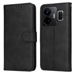 Custodia per telefono in pelle a conchiglia con struttura in vitello classico, For Realme C55, For Realme GT Neo 5 5G / GT3