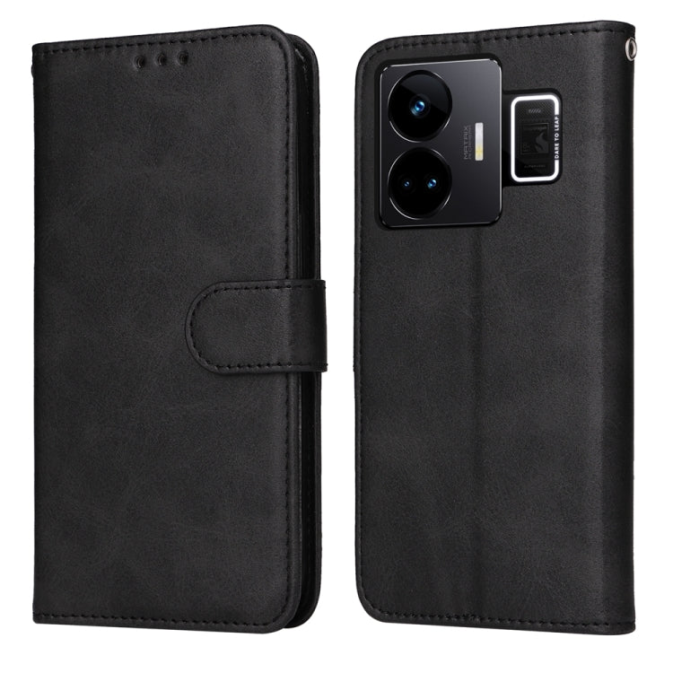 Custodia per telefono in pelle a conchiglia con struttura in vitello classico, For Realme C55, For Realme GT Neo 5 5G / GT3