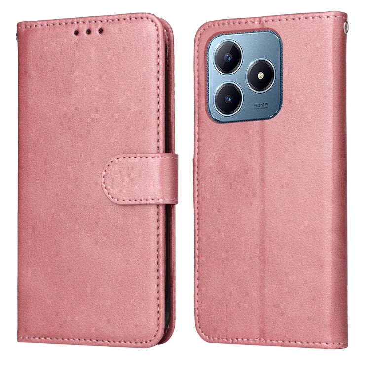 Custodia per telefono in pelle a conchiglia con struttura in vitello classico, For Realme 13+, For Realme 13 Pro / 13 Pro+ / P1 Pro Global, For Realme GT 6 / GT Neo6 SE, For Realme C63 / C61  / Note 60