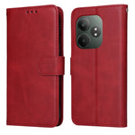 Custodia per telefono in pelle a conchiglia con struttura in vitello classico, For Realme 13+, For Realme 13 Pro / 13 Pro+ / P1 Pro Global, For Realme GT 6 / GT Neo6 SE, For Realme C63 / C61  / Note 60