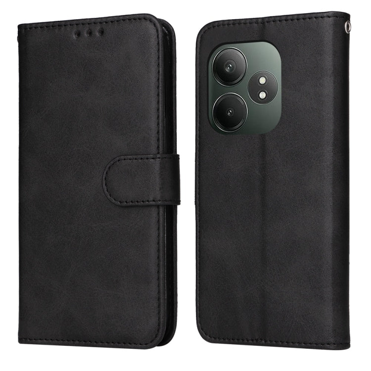 Custodia per telefono in pelle a conchiglia con struttura in vitello classico, For Realme 13+, For Realme 13 Pro / 13 Pro+ / P1 Pro Global, For Realme GT 6 / GT Neo6 SE, For Realme C63 / C61  / Note 60