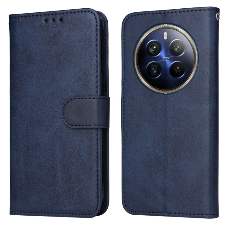 Custodia per telefono in pelle a conchiglia con struttura in vitello classico, For Realme 13+, For Realme 13 Pro / 13 Pro+ / P1 Pro Global, For Realme GT 6 / GT Neo6 SE, For Realme C63 / C61  / Note 60