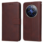 Custodia per telefono in pelle a conchiglia con struttura in vitello classico, For Realme 13+, For Realme 13 Pro / 13 Pro+ / P1 Pro Global, For Realme GT 6 / GT Neo6 SE, For Realme C63 / C61  / Note 60