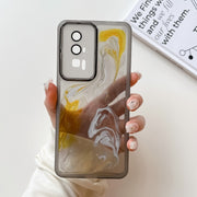 Custodia per telefono in TPU galvanica con pittura a olio, For Xiaomi Redmi K60, For Xiaomi Redmi K50, For Xiaomi Redmi K50 Ultra, For Xiaomi Redmi K40