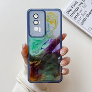 Custodia per telefono in TPU galvanica con pittura a olio, For Xiaomi Redmi K60, For Xiaomi Redmi K50, For Xiaomi Redmi K50 Ultra, For Xiaomi Redmi K40