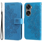 Custodia portafoglio in pelle goffrata per Huawei Enjoy 70 Pro