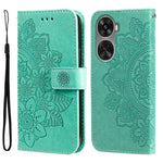 Custodia portafoglio in pelle goffrata per Huawei Enjoy 70 Pro