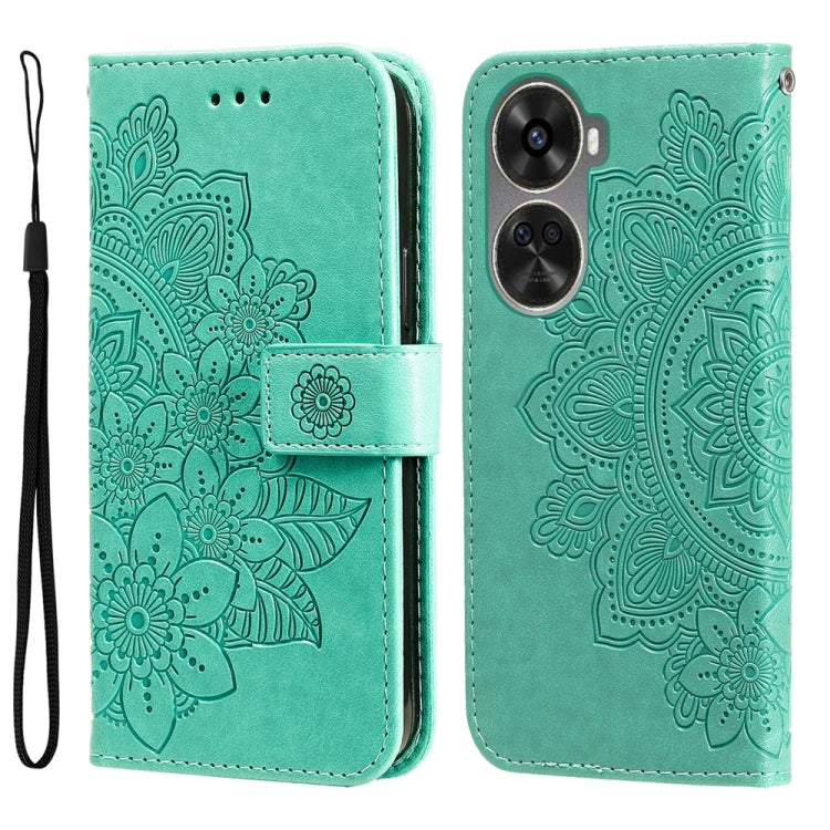 Custodia portafoglio in pelle goffrata per Huawei Enjoy 70 Pro
