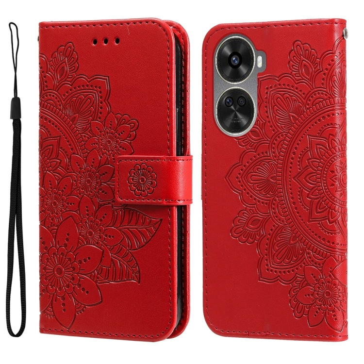 Custodia portafoglio in pelle goffrata per Huawei Enjoy 70 Pro