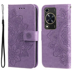 Custodia portafoglio in pelle goffrata per Huawei Enjoy 70 Pro