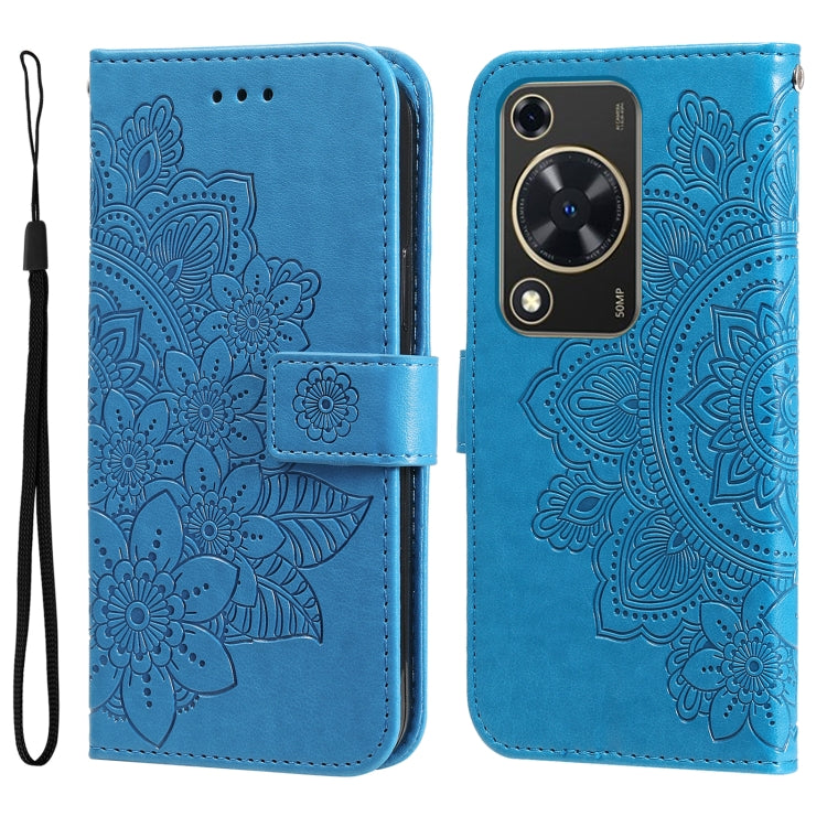 Custodia portafoglio in pelle goffrata per Huawei Enjoy 70 Pro