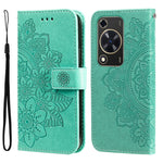Custodia portafoglio in pelle goffrata per Huawei Enjoy 70 Pro